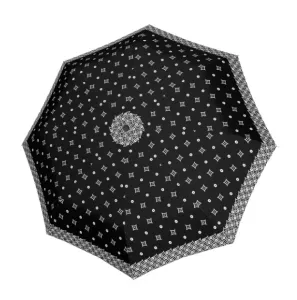 Doppler Dámsky skladací dáždnik Black &white 7441465BW 04