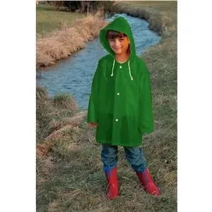 DOPPLER detská pláštenka s kapucňou, veľkosť 128, zelená