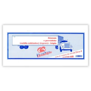 Záznam o prevádzke vozidla nákladnej dopravy - kópia