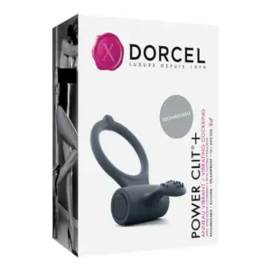 Dorcel Power Clit Plus - vibračný krúžok na penis na batérie (čierny)