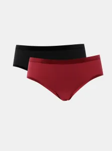 Set of two panties in black and burgundy DORINA - Women