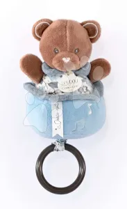 Plyšový medvedík s melódiou Music Box Boh'aime Doudou et Compagnie modrý 14 cm v darčekovom balení od 0 mes