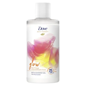 Dove Bath Therapy Glow sprchový a kúpeľový gél Blood Orange & Rhubarb 400 ml