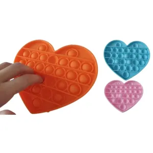 DR Antistresová senzorická hračka Push Pop Bubble - HEART Žltá