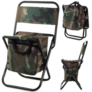 Verk 01234 Skladacia kempingová stolička s taškou - maskáč