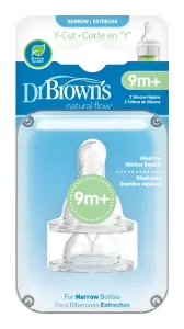 DR.BROWNS - Cumlík na fľaše Options+ úzke 9m+ silikónový na kašu 2ks (312-INTL)