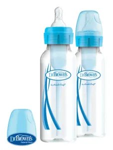 Dr.Brown´s Fľaša antikolik Options+ úzka plast modrá 2 x 250 ml,DR.BROWN'S Fľaša antikolik Options+ úzka 2x250 ml plast, modrá