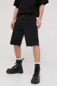 Rifľové krátke nohavice Dr. Denim pánske, čierna farba, #203792