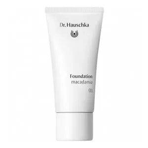 Dr. Hauschka Foundation 30 ml make-up pre ženy 01 Macadamia na veľmi suchú pleť; na dehydratovanu pleť; proti začervenanej pleti