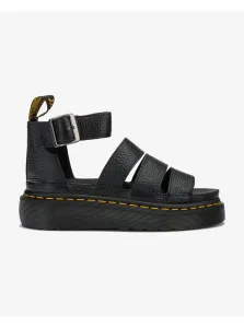 Černé dámské kožené sandály na platformě Dr. Martens Clarissa II #6174108
