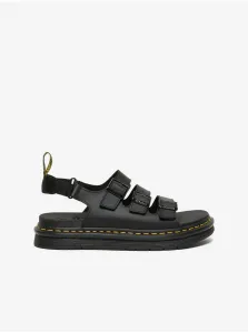 Čierne pánske kožené sandále Dr. Martens Soloman #662603