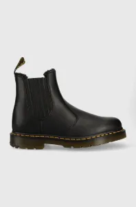 Kožené topánky chelsea Dr. Martens 2976 DM27829001-Black, dámske, čierna farba, na plochom podpätku, zateplené