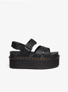 Kožené sandále Dr. Martens Voss II Quad DM30717001-Black, dámske, čierna farba, na platforme, DM30717001 #6290161
