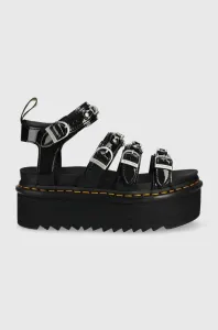 Kožené sandále Dr. Martens dámske, čierna farba, na platforme #6014496