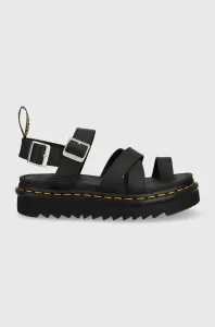 Kožené sandále Dr. Martens dámske, čierna farba, na platforme #6878873