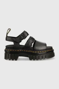 Kožené sandále Dr. Martens dámske, čierna farba, na platforme #5301607