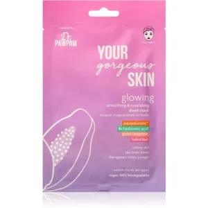 Dr. PAWPAW Your Gorgeous Skin Glowing Sheet Mask 25 ml pleťová maska pre ženy výživa a regenerácia pleti; na rozjasnenie pleti; na dehydratovanu pleť