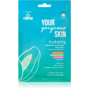 Dr. PAWPAW Your Gorgeous Skin Hydrating Sheet Mask 25 ml pleťová maska pre ženy výživa a regenerácia pleti; na dehydratovanu pleť