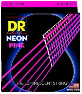 DR Strings HiDef Pink Neon Medium Acoustic