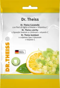 Dr.Theiss cukríky s lipovým kvetom a citrónom + vitamín C 75 g