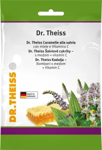 Dr.Theiss Šalviové cukríky s medom + vitamín C 75 g