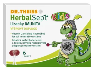 Dr.Theiss HerbalSept Kids Lízanky IMUNITA 6 ks