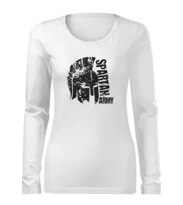 DRAGOWA Slim dámske tričko s dlhým rukávom León, biela 160g/m2 #7486372