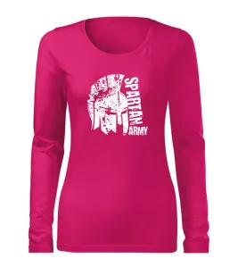 DRAGOWA Slim dámske tričko s dlhým rukávom León, ružová 160g/m2 #7486374
