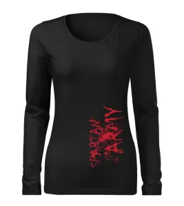 DRAGOWA Slim dámske tričko s dlhým rukávom RedWar, čierna 160g/m2 #7486390