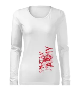DRAGOWA Slim dámske tričko s dlhým rukávom War, biela 160g/m2 #7486403