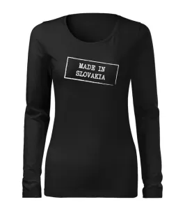 DRAGOWA Slim dámske tričko s dlhým rukávom made in slovakia, čierna 160g/m2 #7486377