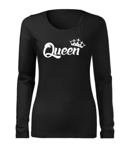 DRAGOWA Slim dámske tričko s dlhým rukávom queen, čierna 160g/m2 #7486387