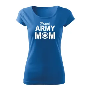 DRAGOWA dámske krátke tričko army mom, modrá 150g/m2 #7485582