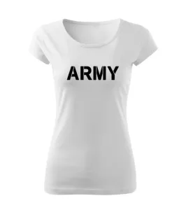 DRAGOWA dámske tričko army, biela 150g/m2 #7485632