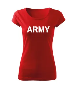 DRAGOWA dámske tričko army, červená 150g/m2 #7485633