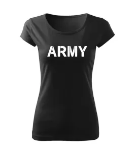 DRAGOWA dámske tričko army, čierna 150g/m2 #7485634