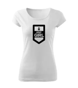 DRAGOWA dámske tričko army girl, biela 150g/m2 #7485621