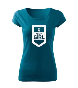 DRAGOWA dámske tričko army girl, petrol blue 150g/m2 #7485623