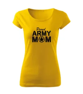 DRAGOWA dámske tričko army mom, žltá 150g/m2 #7485630