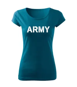 DRAGOWA dámske tričko army, petrol blue 150g/m2 #7485636