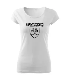 DRAGOWA dámske tričko slovenský znak s nápisom, biela 150g/m2 #7485660