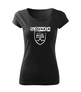 DRAGOWA dámske tričko slovenský znak s nápisom, čierna 150g/m2 #7485662