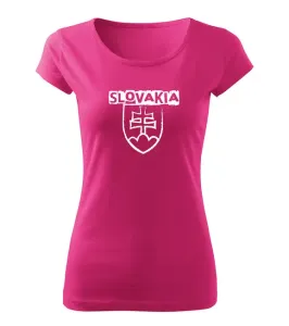 DRAGOWA dámske tričko slovenský znak s nápisom, ružová 150g/m2 #7485665