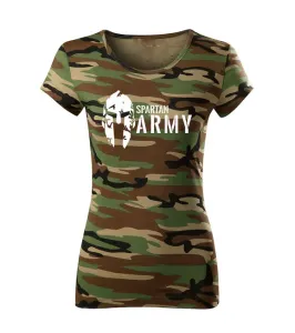 DRAGOWA dámske tričko spartan army, maskáčová 150g/m2 #7485679