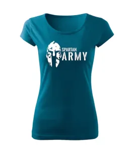 DRAGOWA dámske tričko spartan army, petrol blue 150g/m2 #7485680