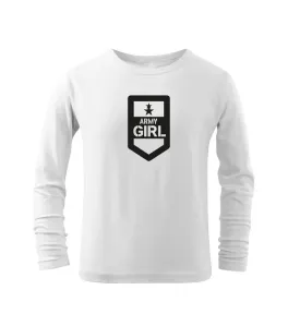 DRAGOWA Detské dlhé tričko Army girl, biela #7485731