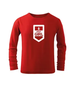 DRAGOWA Detské dlhé tričko Army girl, červená