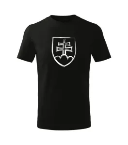 DRAGOWA Detské krátke tričko Slovenský znak, čierna #7485795