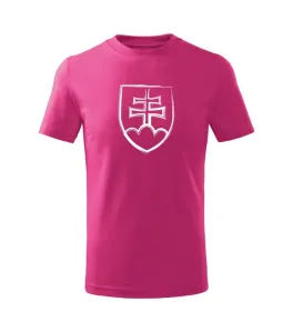 DRAGOWA Detské krátke tričko Slovenský znak, ružová #7485799