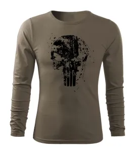 DRAGOWA Fit-T tričko s dlhým rukávom Frank The Punisher, olivová 160g/m2 #7485860